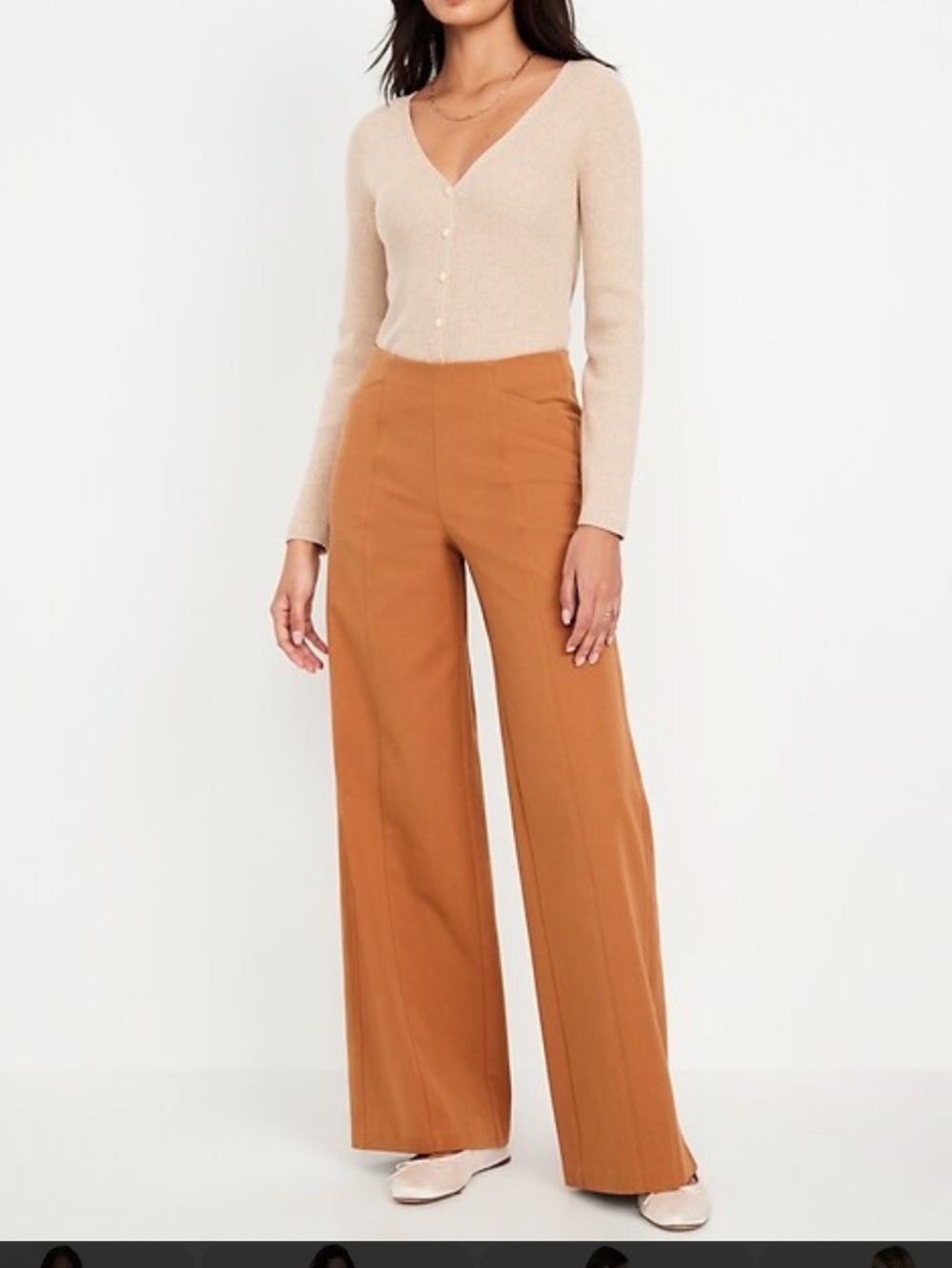 Old Navy  women’s Pixie Super Wide-Leg Super Size S Petite Elastic Waist